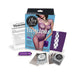 Play With Me Vivacious Lingerie Kit with purple fishnet bodysuit, small bullet vibrator, and foreplay and position cards.