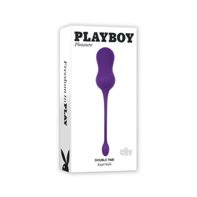 Playboy Double Time Rechargeable Remote Controlled Vibrating Silicone Dual Kegel Balls Acai | SexToy.com
