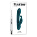 Playboy Lil Rabbit Rechargeable Silicone Dual Stimulation Vibrator Deep Teal - SexToy.com
