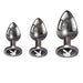 Playboy Pleasure 3 Ways 3-piece Metal Anal Plug Set Hematite - SexToy.com