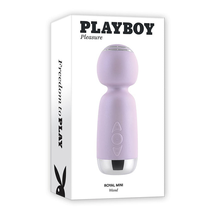 Playboy Royal Mini Rechargeable Silicone Wand Vibrator Opal - SexToy.com