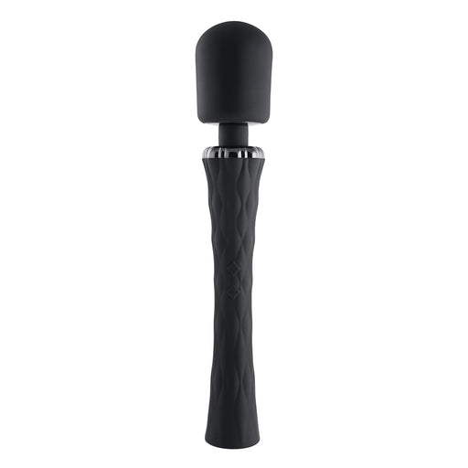 Playboy Royal Rechargeable Silicone Wand Vibrator Black - SexToy.com