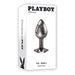 Playboy Tux Small Metal Anal Plug Hematite - SexToy.com