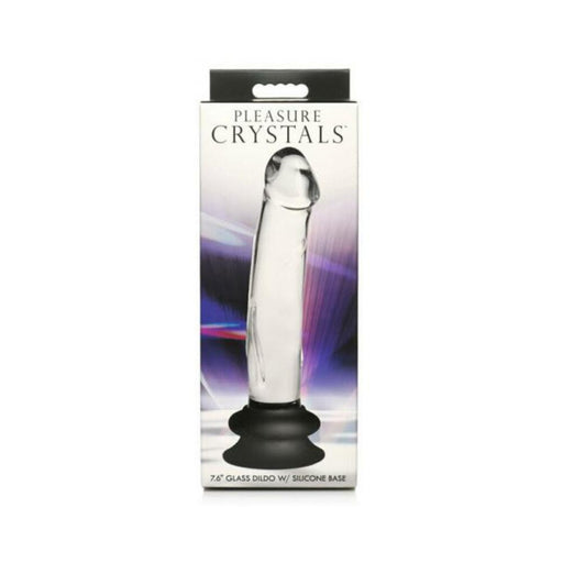 Pleasure Crystals 7.6 In. Glass Dildo With Silicone Base - SexToy.com