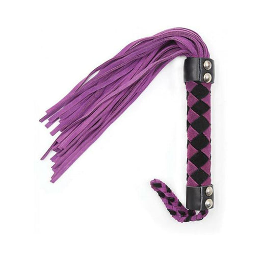 Ple'sur 15.5 In. Leather Flogger Purple | SexToy.com