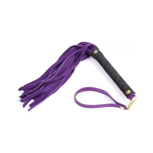 Ple'sur Mini Leather Flogger Purple - SexToy.com