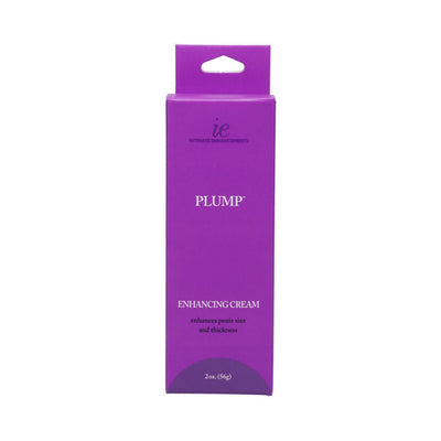 Purple box packaging of Plump Enhancing Cream for Men 2oz, designed to enhance size and thickness.