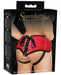 Plus Size Lace Satin Strap On Harness Red | SexToy.com