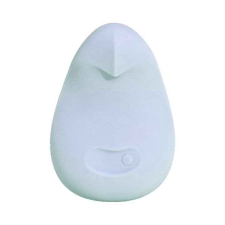 Pom Flexible Vibrator Ice in soft blue silicone with ergonomic, curved design and single button control.