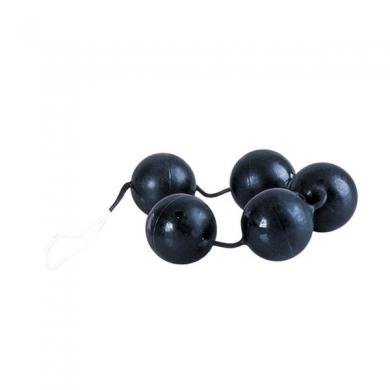 Power Balls Latex Dipped Weighted Pleasure Balls 1.25 Inch - Black | SexToy.com