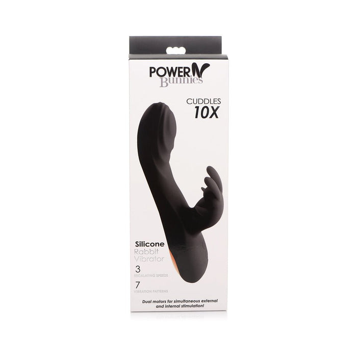 Power Bunny Cuddles Rabbit Vibe Silicone Rechargeable Black - SexToy.com