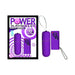 Purple compact slim bullet vibrator with wireless remote control and keychain, shown with packaging.