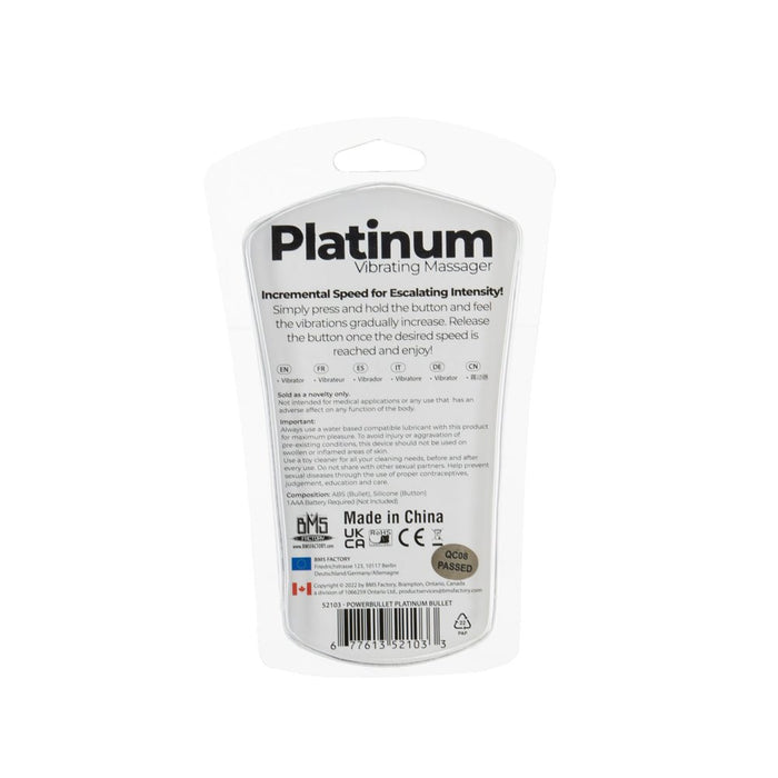 Powerbullet Platinum Series 3.75 In. - SexToy.com