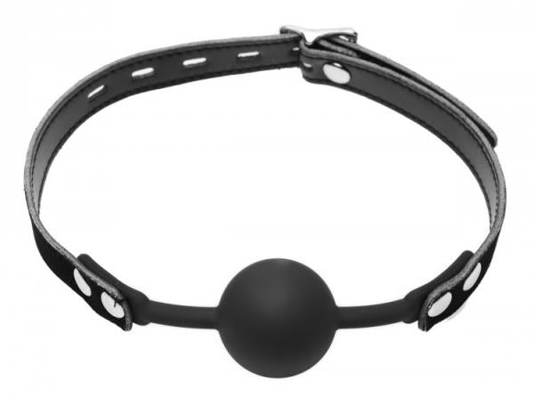Premium Hush Silicone Comfort Ball Gag Black | SexToy.com