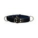 Premium Leather Bondage Collar - Black/blue | SexToy.com