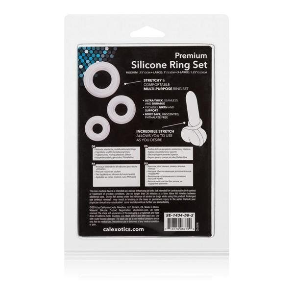 Premium Silicone Ring Set Clear Pack Of 3 | SexToy.com