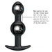 Pretty Love 4.05 inches Silicone Anal Plug with Ball Black | SexToy.com