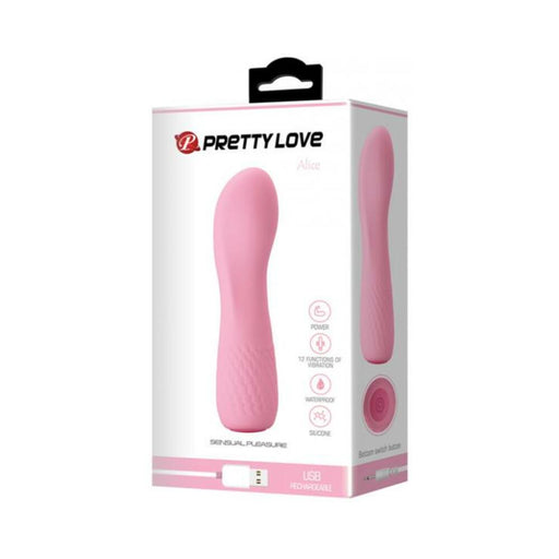 Pretty Love Alice Mini Vibe - 12 Function Flesh Pink - SexToy.com