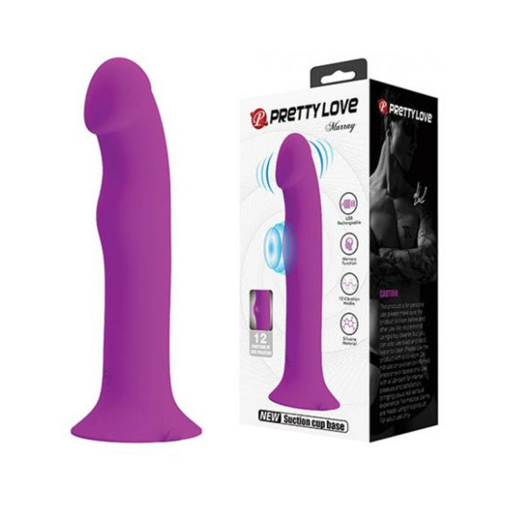 Pretty Love Murray Pulsating Dildo - Black - SexToy.com