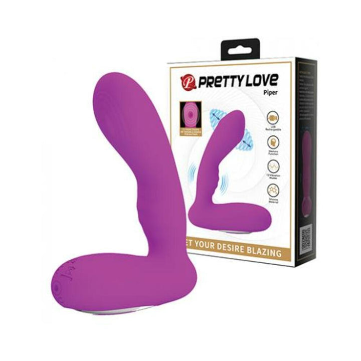 Pretty Love Piper Double Pulsation Vibe - Fuchsia - SexToy.com