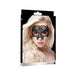 Packaging of Princess Black Lace Mask featuring a blonde model wearing an intricate black lace half-face mask.
