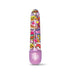 Compact 5-inch mini vibrator with colorful comic-style pop art design and purple base labeled Print Charming.