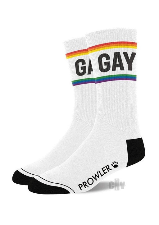Prowler Gay Socks Wht/rnbw - SexToy.com