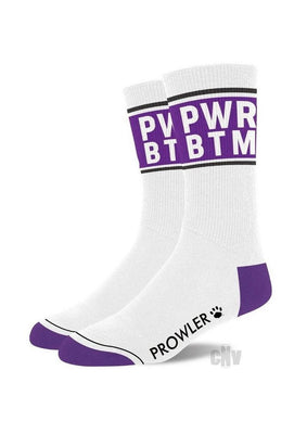 Prowler Pwr Btm Socks Wht/prp - SexToy.com