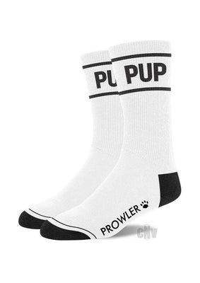 Prowler Red Pup Socks White - SexToy.com