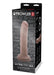 Packaging box of Prowler Red Ultra Cock 8.5 realistic dildo in caramel color with suction cup base.
