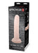 Packaging of Prowler Red Ultra Cock 8.5 Vanilla realistic dildo with suction cup base against a brick wall background.