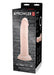Prowler Red Ultra Cock 9 Vanilla realistic dildo with suction cup base displayed on product packaging against a brick wall background.