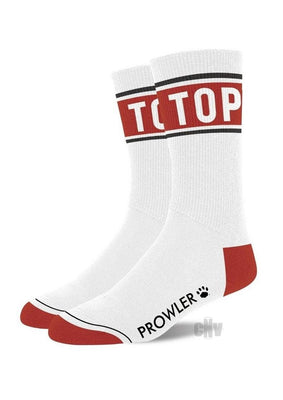 Prowler Top Socks Wht/red - SexToy.com