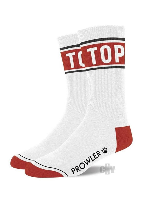 Prowler Top Socks Wht/red - SexToy.com