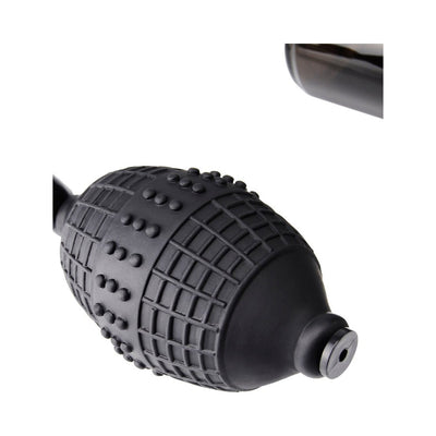 Close-up of textured black rubber pump ball with grip pattern for ergonomic use on Euro Pump device.