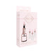 Rose gold clitoral and nipple pump set in medium size with three clear acrylic cups and hand pump in elegant packaging.