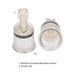 Large transparent nipple suction cups with adjustable twist mechanism and acrylic design shown from two angles.