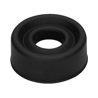 Black large silicone pump sleeve with a smooth, rounded design for a secure airtight seal on pump cylinders.