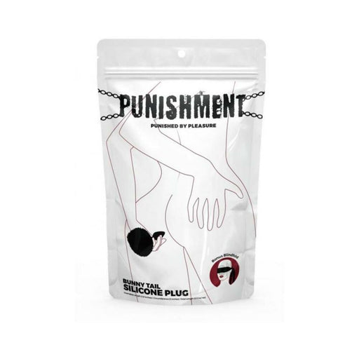 Punishment Bunny Tail Butt Plug - Black - SexToy.com