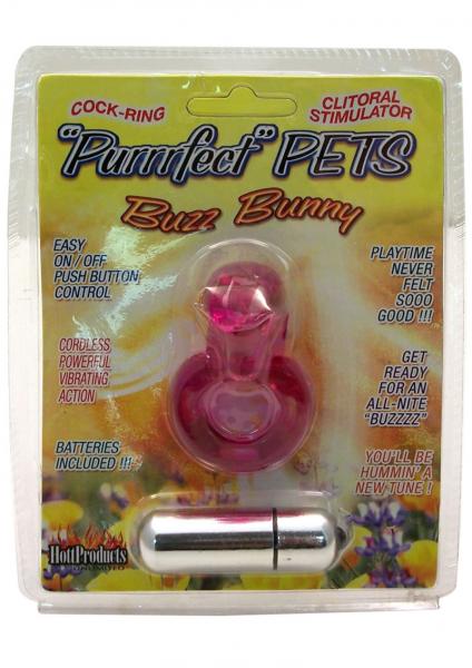 Purrrfect Pets Buzz Bunny Stimulator With Vibrating Bullet Purple | SexToy.com