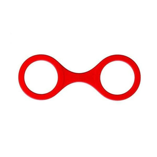 Red flexible silicone Quickie Cuffs designed for comfortable, discreet wrist restraint.