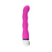 VeDO Quiver Mini Vibe in vibrant pink with contoured, textured silicone shaft and white base with control buttons.