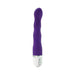 VeDO Quiver Mini Vibe in indigo with textured silicone shaft and white base with control buttons.