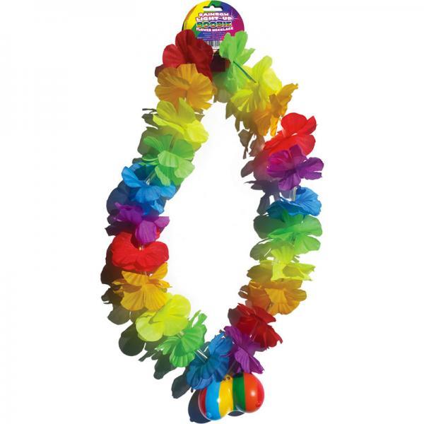 Rainbow Light Up Flower Boobie Necklace | SexToy.com