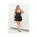 Raised Embroidery Lace Babydoll Black 2x - SexToy.com