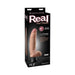 Packaging box of Real Feel Deluxe No. 5 lifelike vibrator with suction cup base and realistic skin texture.