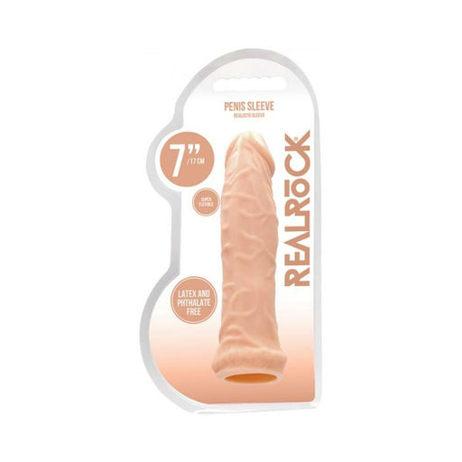 Real Rock Penis Extender - 7" - 17 Cm - Vanilla | SexToy.com