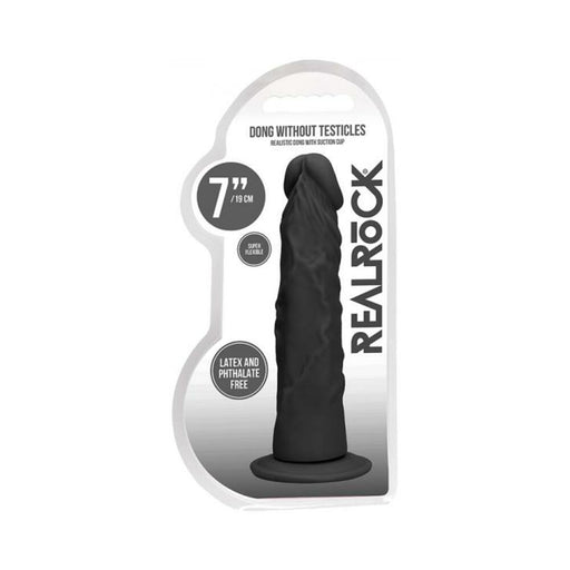 Real Rock Realistic Dildo - 7" - 17 Cm - Chocolate | SexToy.com