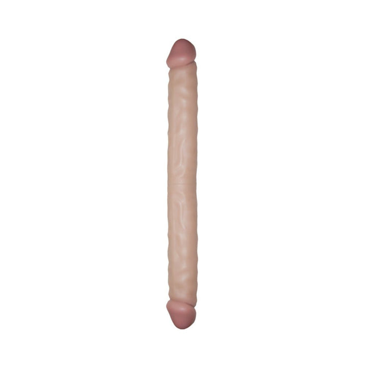 18-inch flexible double-ended realistic skin-tone adult toy with smooth heads on both ends.