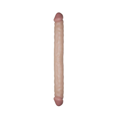 18-inch flexible double-ended realistic skin-tone adult toy with smooth heads on both ends.